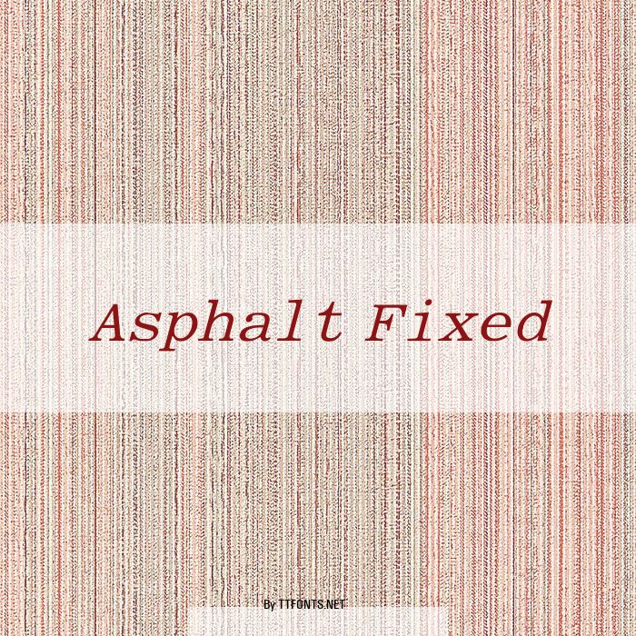 Asphalt Fixed example